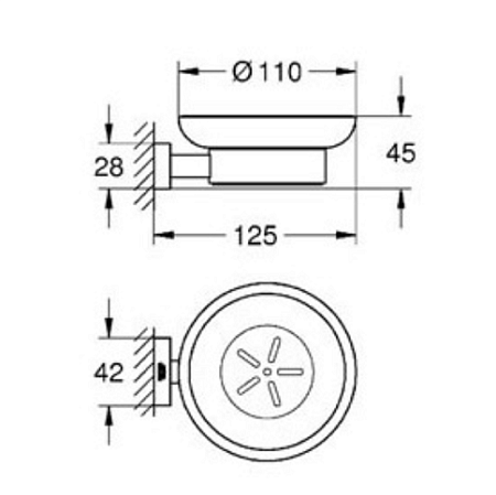Мыльница Grohe Essentials Cube 40754001