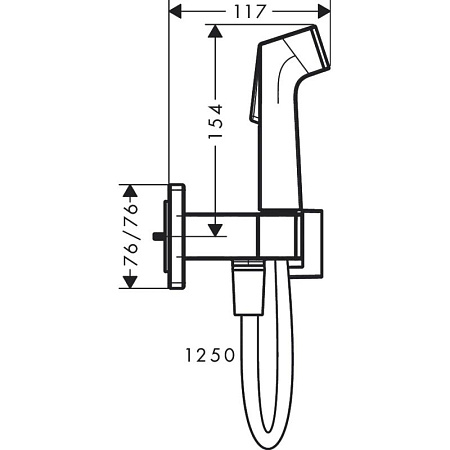 Гигиенический душ со смесителем Hansgrohe Bidette S 29233000 хром