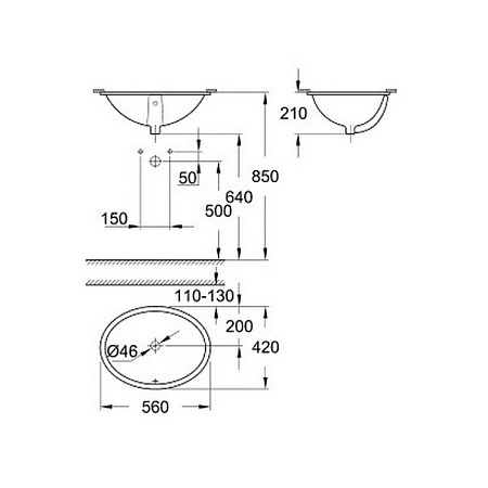 Раковина Grohe Bau 39423000