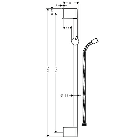 Душевая штанга Hansgrohe Crometta 85 27615000 хром