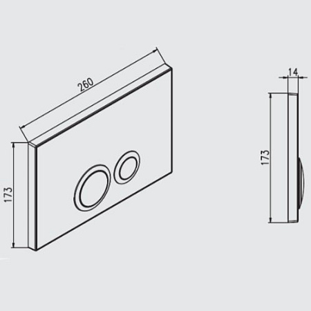 Кнопка смыва Jomo Elegance 167-29001180-00 белый матовый