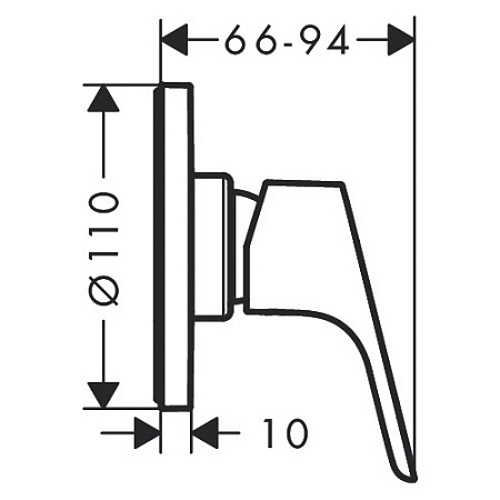 Смеситель Hansgrohe Focus 31961000 СМ для душа, с розеткой, хром
