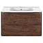 Тумба с раковиной Vincea Paola VMC-2P 80 подвесная, 2 ящика, R.Wood
