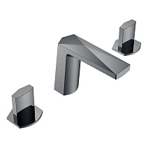 Смеситель Boheme Venturo 150-SGM-ICE для раковины, ручка ICE, оружейная сталь глянцевая