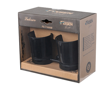 Подстаканник Fixsen Luksor FX-71607B черный сатин