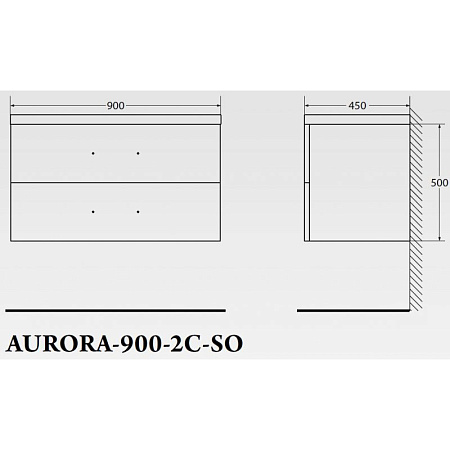 Тумба под раковину BelBagno Aurora AURORA-900-2C-SO-RT 90 rovere tabacco
