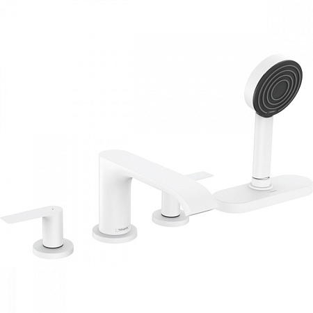 Смеситель Hansgrohe Vivenis 75444700 на борт ванны, белый матовый