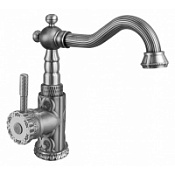 Смеситель Zorg Antic A 114U-SL для раковины, серебро