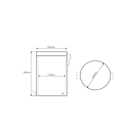 Мусорное ведро Bemeta 104315012 5 л хром