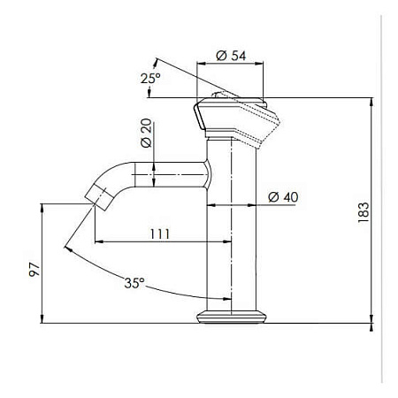 Смеситель Remer Element ET12 для раковины, хром