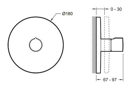 Вентиль Jacob Delafon Round E19032-CP для душа