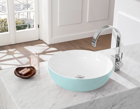 Раковина Villeroy & Boch Artis 417943BCW0 43х43 см, Fog нежно голубой