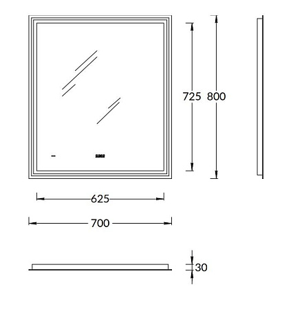 Мебель для ванной Kerama Marazzi Piano PI.F.75\WHT 75 белый глянцевый