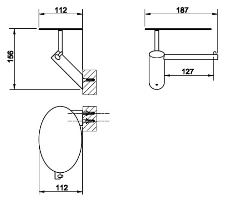 Держатель туалетной бумаги Gessi Ovale 25649.031 хром