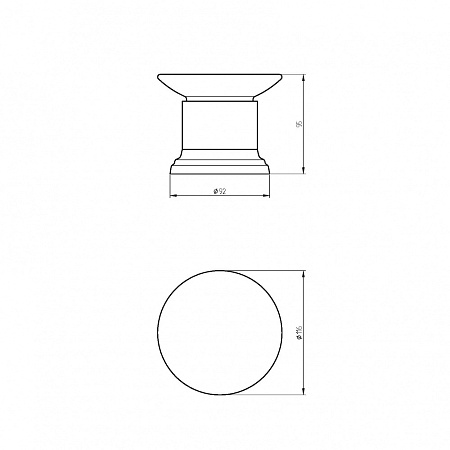 Мыльница Migliore Mirella 17309 настольная, золото