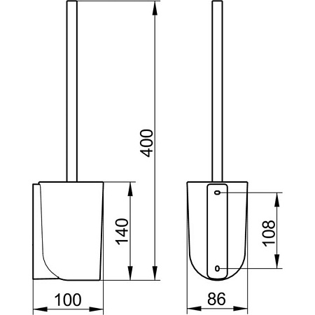 Колба ершика Keuco Elegance new 11669009000 хрустальная