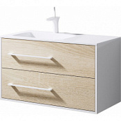 Тумба под раковину Aqwella 5 stars Miami Mai.01.09/L 90 L дуб сонома/белый 