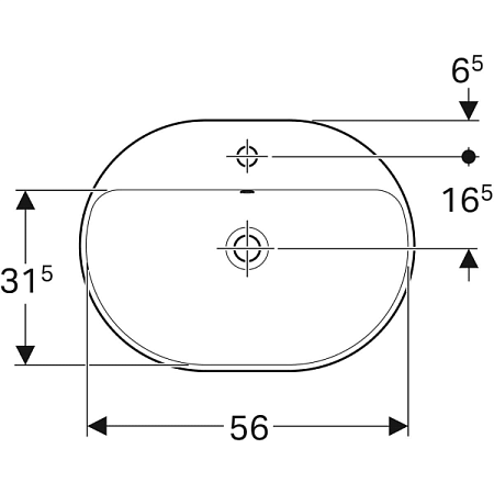 Раковина Geberit Variform 500.732.01.2 60 белый