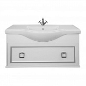 Тумба с раковиной Tessoro Foster TS-F90105-CH-W-S 105 подвесная, белый с патиной серебро Тумба с раковиной Tessoro Foster TS-F90105-CH-W-S 105 подвесная, белый с патиной серебро