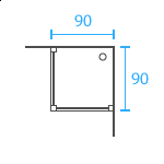 Душевые уголки 90x90