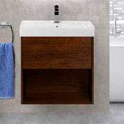 Тумба с раковиной BelBagno Neon NEON-500-1C-SO-RS 1 ящик, rovere scuro Тумба с раковиной BelBagno Neon NEON-500-1C-SO-RS 1 ящик, rovere scuro