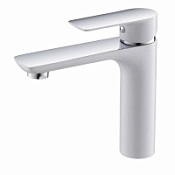 Смеситель Orans K-1035 W для раковины, белый/хром Смеситель Orans K-1035 W для раковины, белый/хром